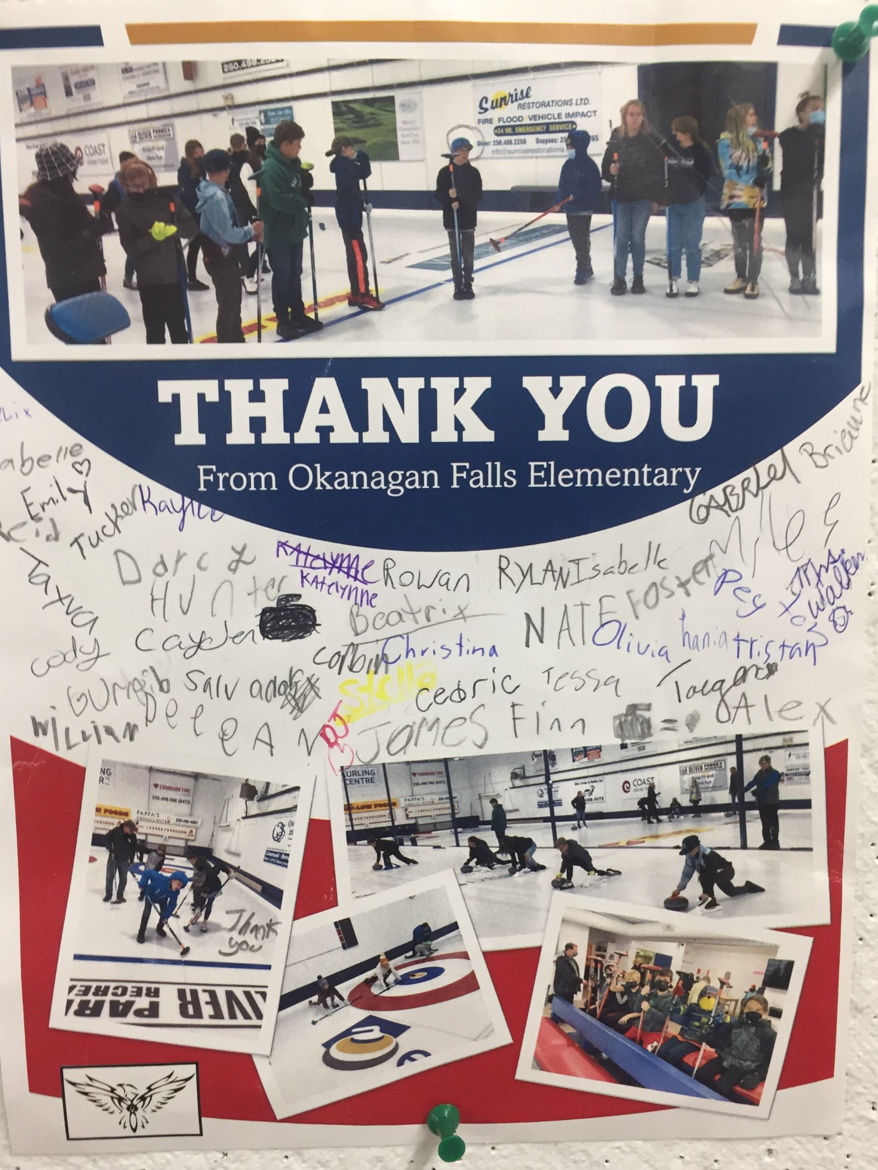 OK Falls School thanks for curling Fall 2021